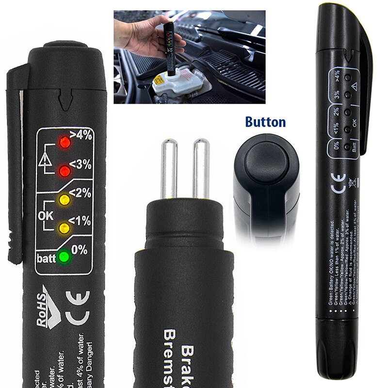 5 LED Auto Indicator Remvloeistof Olie Tester Batterty Detectie Pen Test Tool