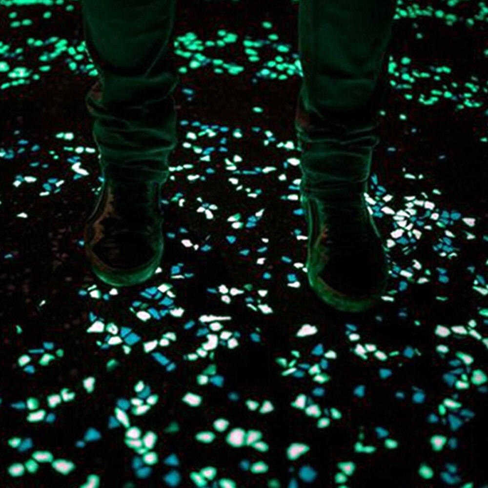 Pierres scintillantes dans la nuit, 50/100/300 pièces, rochers de jardin pour allées, décor d&#39;aquarium, plantes de jardin