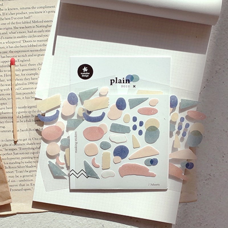 Suatelier etiqueta de marcação simples adesivos coreia scrapbooking material tira restos de papel diário lixo decorativo diy artesanato