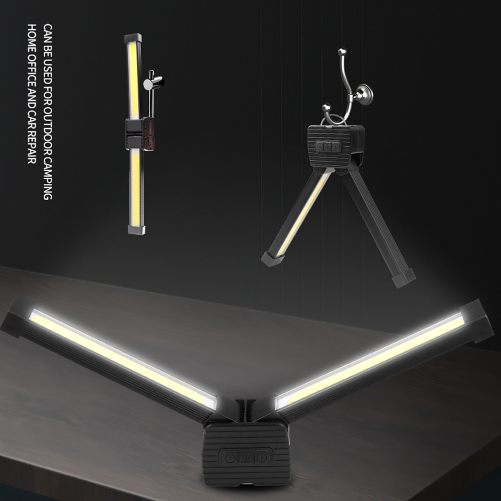 Cob led-lommelygte bærbar usb-genopladelig bilarbejdslampe magnetisk lommelygte hængende kroglampe til reparation campinglanterne