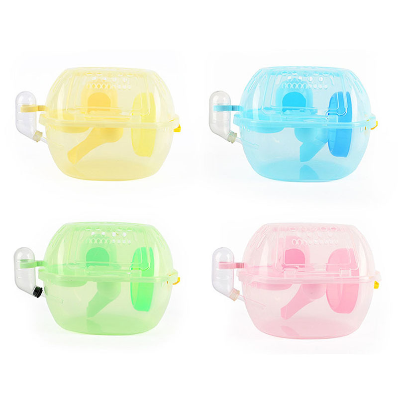 Portable Plastic Mini Hamster Cage Mice Nest Travel Small Animal Carrying Cage Living Habitat House for Small Pet