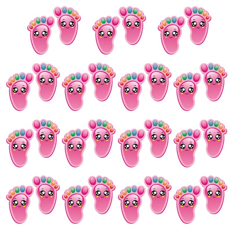 Pegatinas de suelo autoadhesivas para niños, calcomanías de huella de distancia Social, 15 pares, QX2E: PK