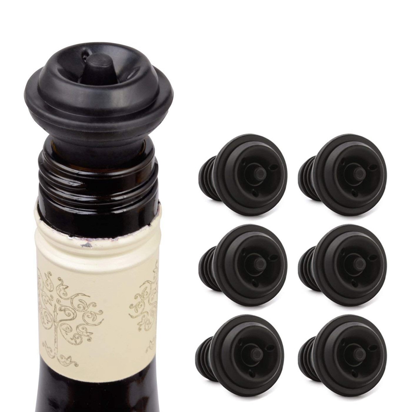 14 wine stopper vacuum pumps for storing preservatives in wine - bottle stoppers retain the taste of wine - the best wine air va