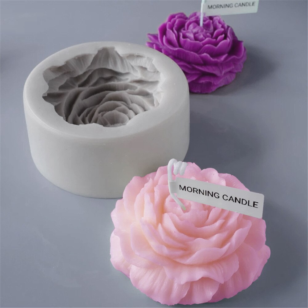 Moule Silicone 3D Forme Tulipe/pivoine - Pour Bougies, Résine, Savon, Chocolat (réutilisable) - 7
