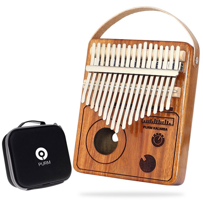 PURM Kalimba-Instrumento de pulgar de 17 teclas, instrumento de pulgar de Piano con manual de canciones, martillo de sintonización, caja EVAProtection: Acacia