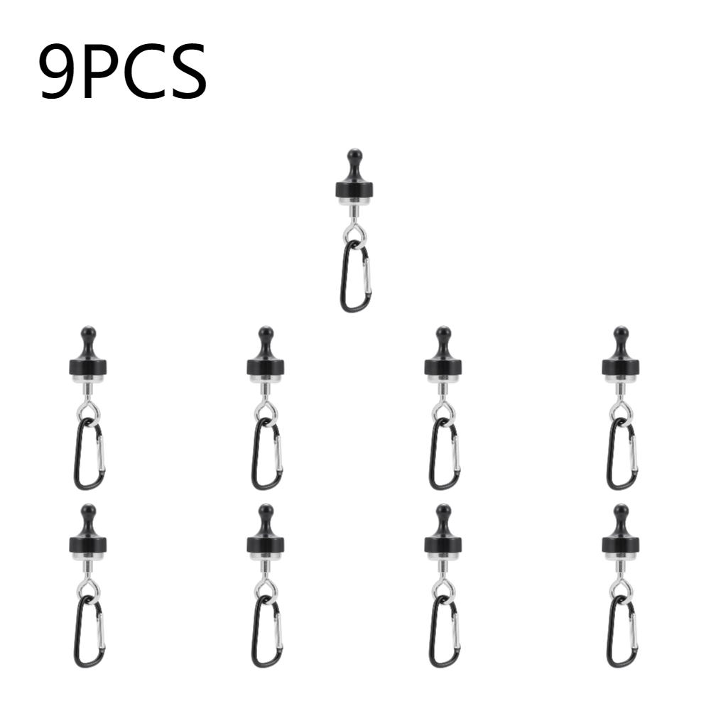 1-10pcs Magnetic Lanyard Clip Pulling Force Hanging Carabiners Heavy Duty Multipurpose for Outdoor Hanging Camping Light: SKY BLUE