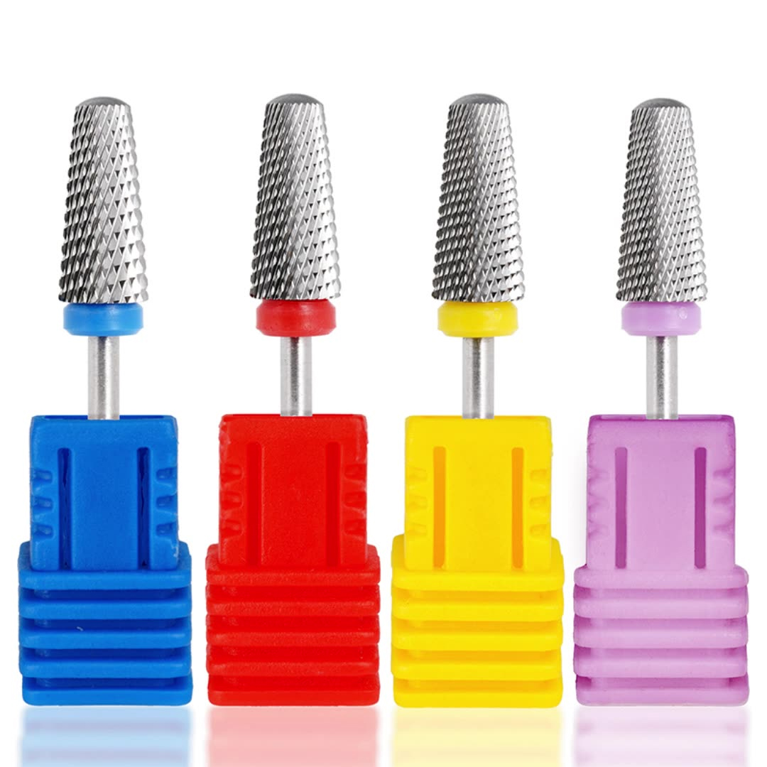 Brocas para uñas de acero de tungsteno 5 en 1, fresa para taladro eléctrico para uñas, máquina de manicura, accesorios para lima de uñas, broca