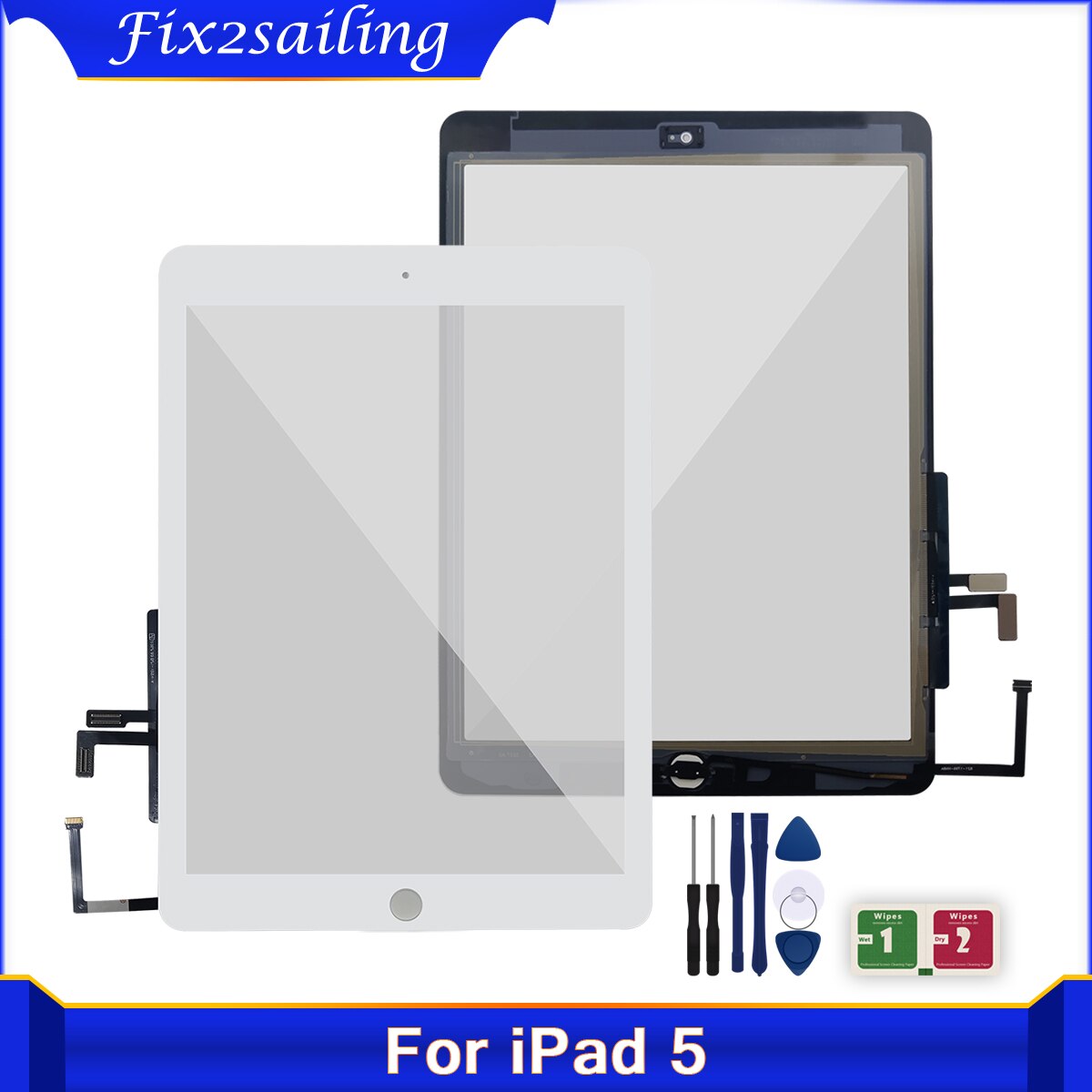 Ersatzteile für touchscreen-bildschirme von ipad air 1 und ipad 5 a1474 a1475 a1476 : äußeres glas, sensor