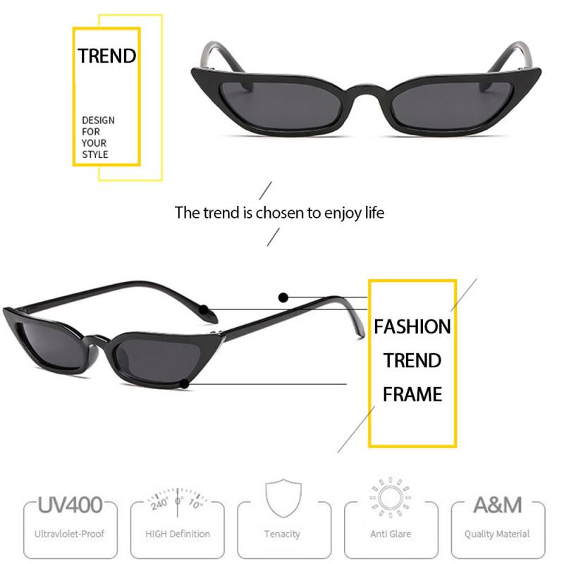 Cat's #39 's eye zonnebril  uv 400 vintage kleine cat eye zonnebril persoonlijkheid kleurrijke scherpe hoek zonnebril