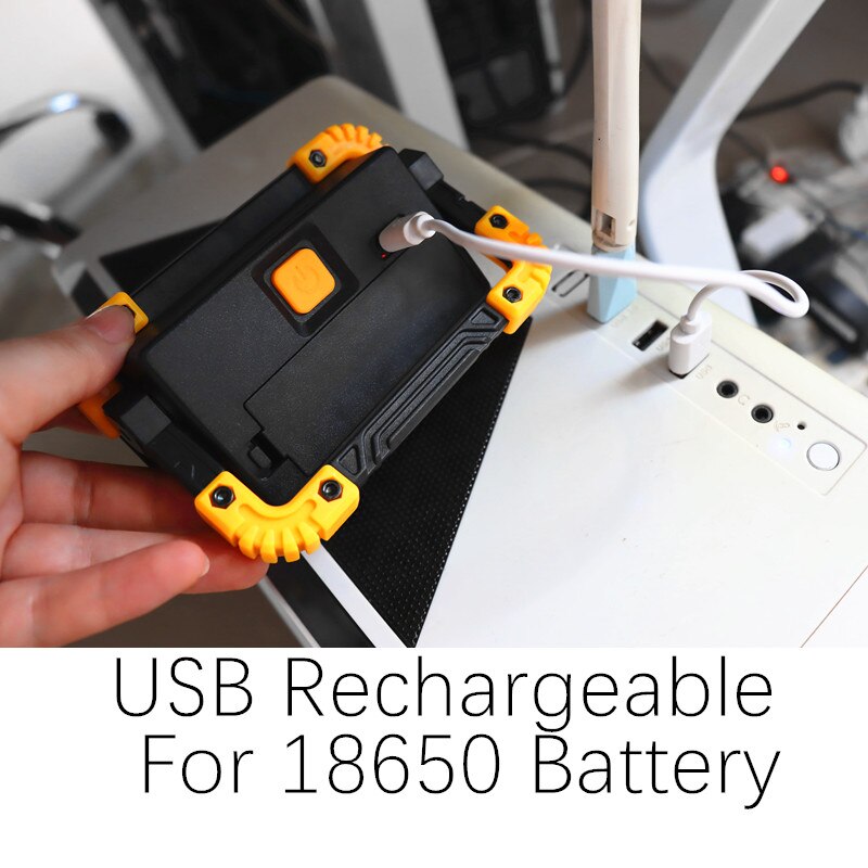 Usb genopladelig lommelygte bærbar cob led lommelygte udendørs jagt camping fakkel telt lanterne til 18650 or aaa batteri