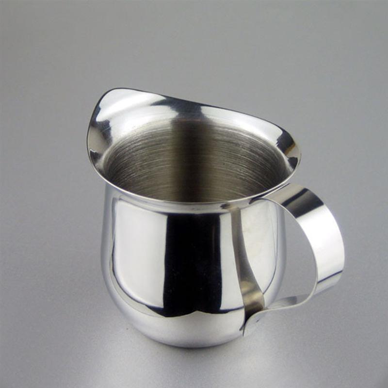 2pcs Stainless Steel Pitcher Milk Jug Coffee Sugar Cup Coffee Milk Jar Making Milk Flower Beak Milkshake Cup Mixing Milk Cup