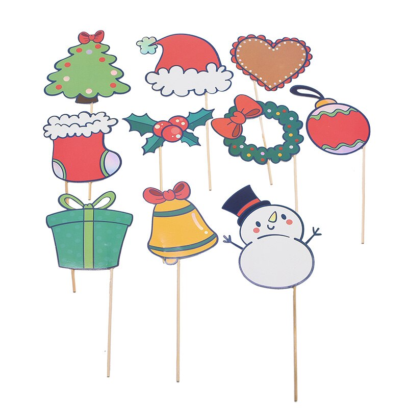 Accessoire de stand Photo joyeux noël, père noël bonhomme de neige, décoration de noël, accessoire à photos pour enfants, masque drôle, fournitures pour fête de nouvel an