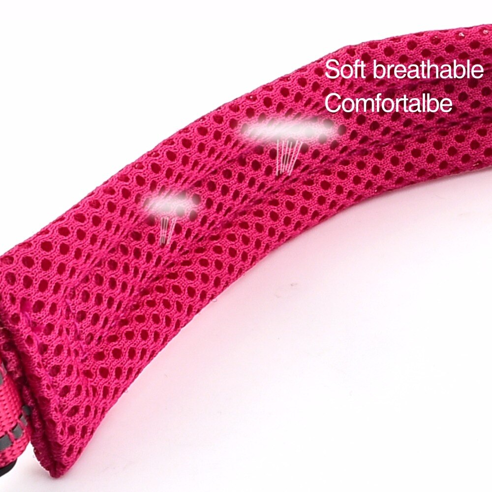 Nylon Halsbanden Comfortabele Verstelbare Mesh Gevoerde Reflecterende Hond Kraag Ketting Voor Dog Training Outdoor