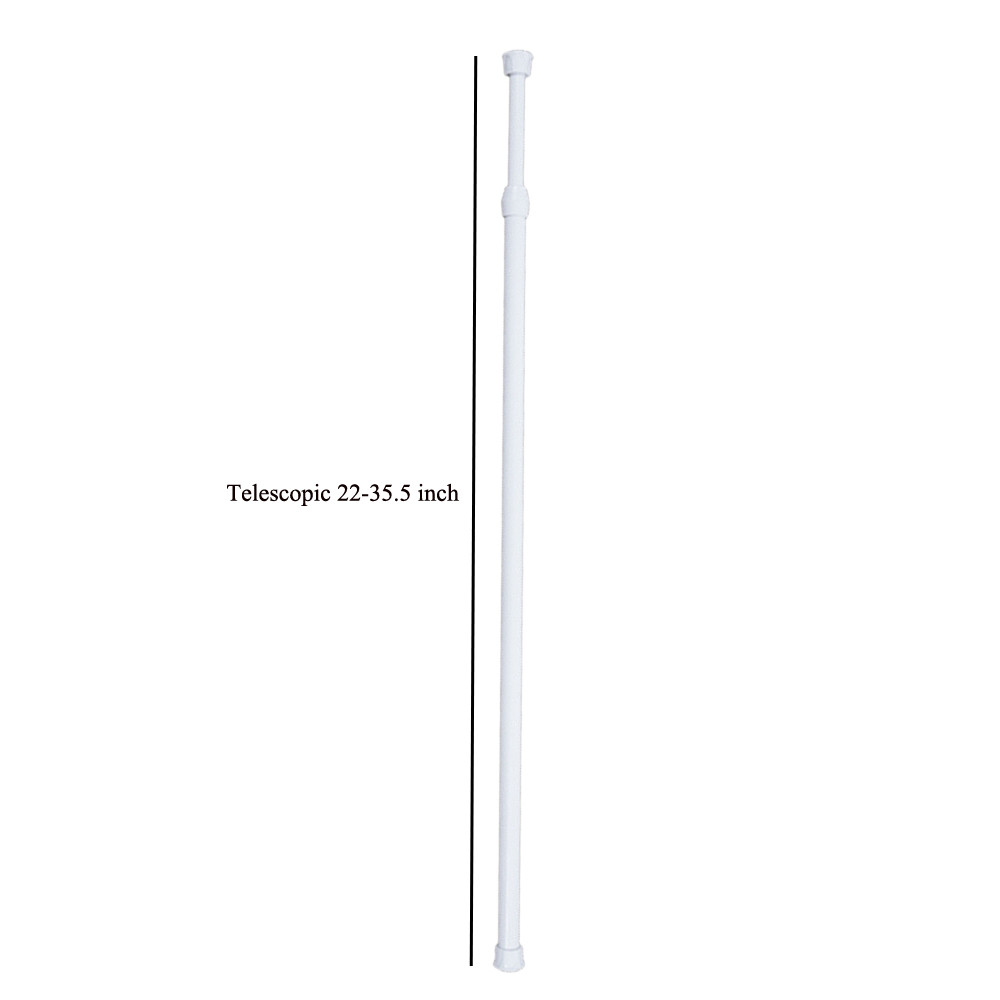 Frühling Geladen Erweiterbar Teleskop Netto Schleier Spannung Vorhang Schienen Pol Stange Stangen Aluminium legierung Größe Optional 55 cm-90 cm: Größe C 22-35.5Zoll