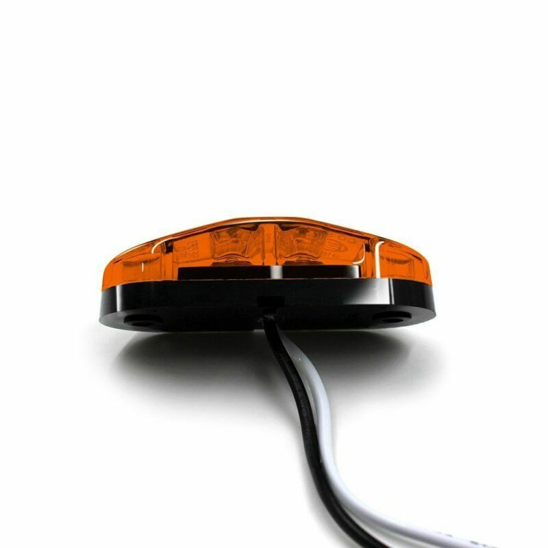 10x 2Diode Car LED Light Oval Clearance Trailer Truck Side Marker Lamp Amber 2.5Inch LED Side Marker Lights