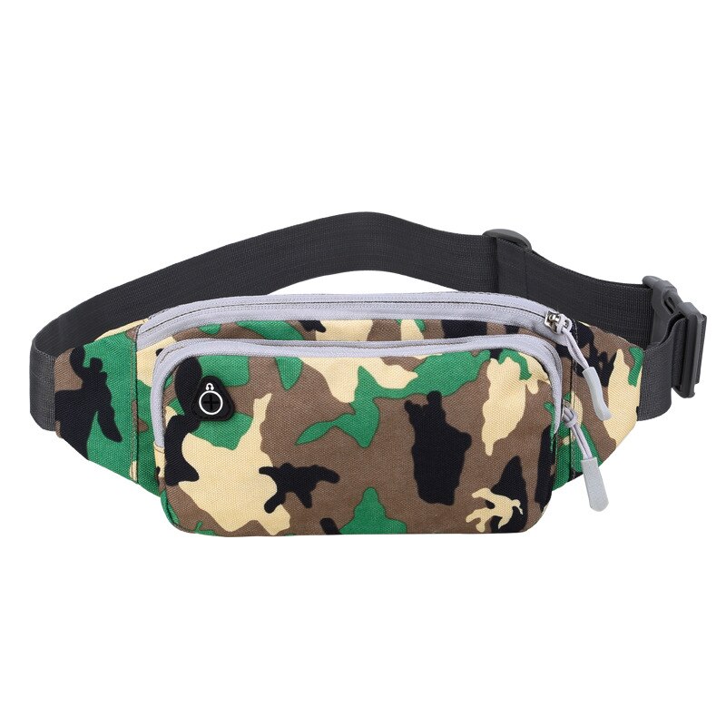 YoReAi bolso con cinturón, bolsillos sólidos, paquete de cintura de camuflaje de negocios, antirrobo, bolso de cintura portátil para hombre y mujer con orificio para auriculares, cinturón: Camouflage5