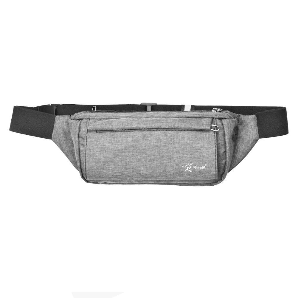 Sporttas Running Heuptas Pocket Mobiele Telefoon Houder Pouch Riem voor Fietsen Hardlopen Jogging Gym Fitness Mannen en Vrouwen: Gray
