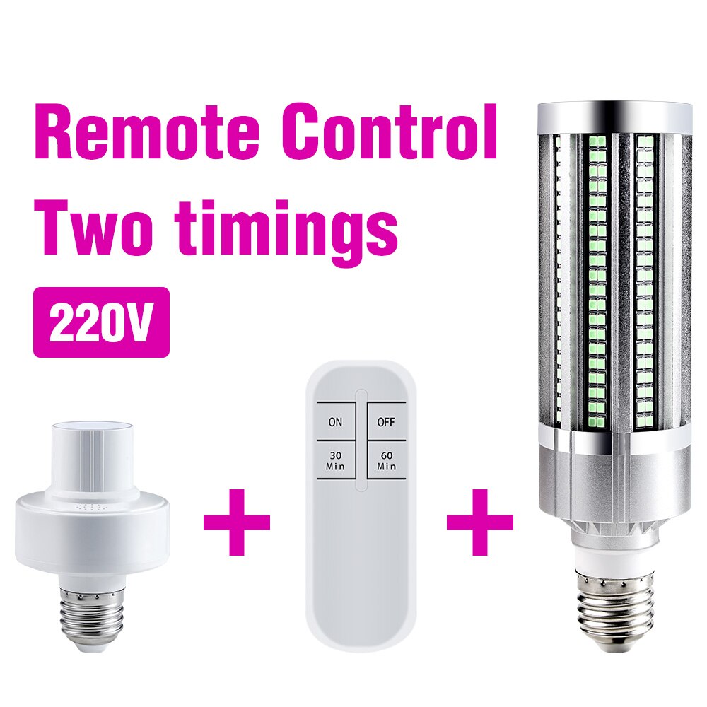Lámpara Ultravioleta LED UVC de 60W, bombilla LED de desinfección de 220V, E27, germicida, esterilizador, luz bactericida de 110V, Amuchina: Smart Version 220V