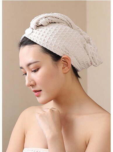 Toalla cuadrada para el pelo, gorro para el pelo de baño, turbante para secar pelo rizado, pelo largo y grueso, toalla para envolver el pelo, toalla para secar el pelo con gorro para secar el pelo: 6