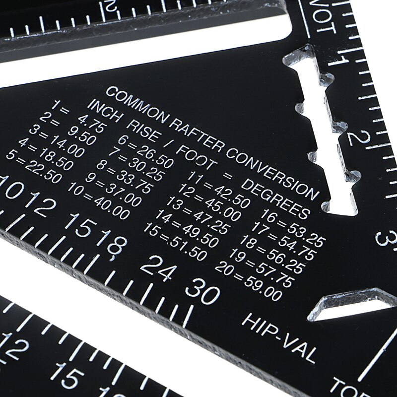 7\" System Black Aluminum Alloy Measure Speed Square Roofing Triangle R9JF