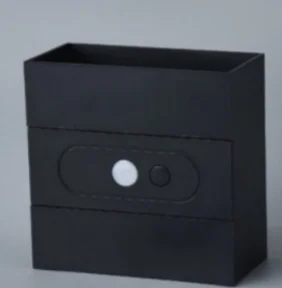 Usb trådløs væglampe med menneskekropssensor, genopladelig led-dæmpning, væglampe til soveværelse, korridor, væglamper til hjemmet: Sort / Sort