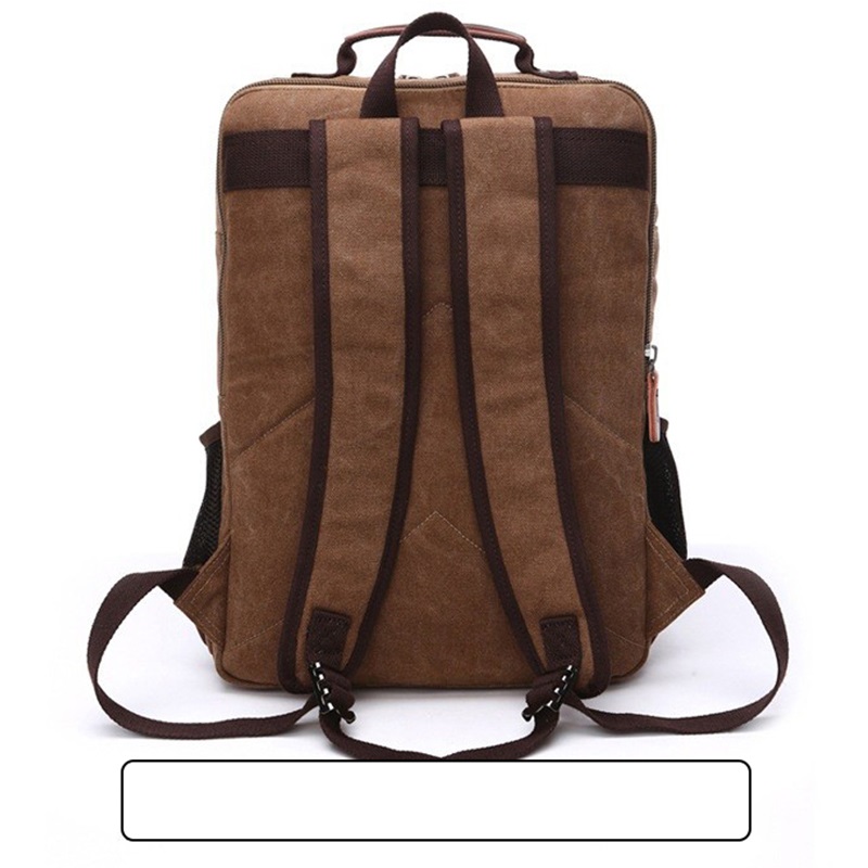 Men’s Canvas Backpack Fashionable Travel Student Laptop Bag Vintage Men’s Canvas Laptop Backpack Large Capacity Bag