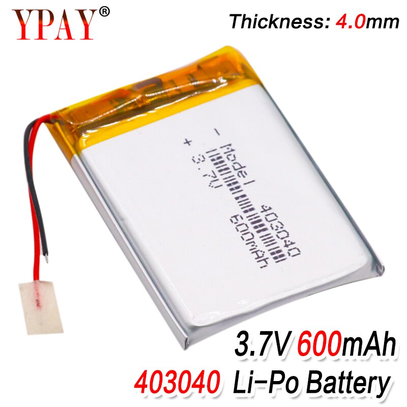 3.7V 600mAh 403040 Polimeri di Litio Li-Po Ricaricabile li ion celle Lipo Batteria Per Auto Tachigrafo DVR altoparlante del Bluetooth Della Macchina Fotografica