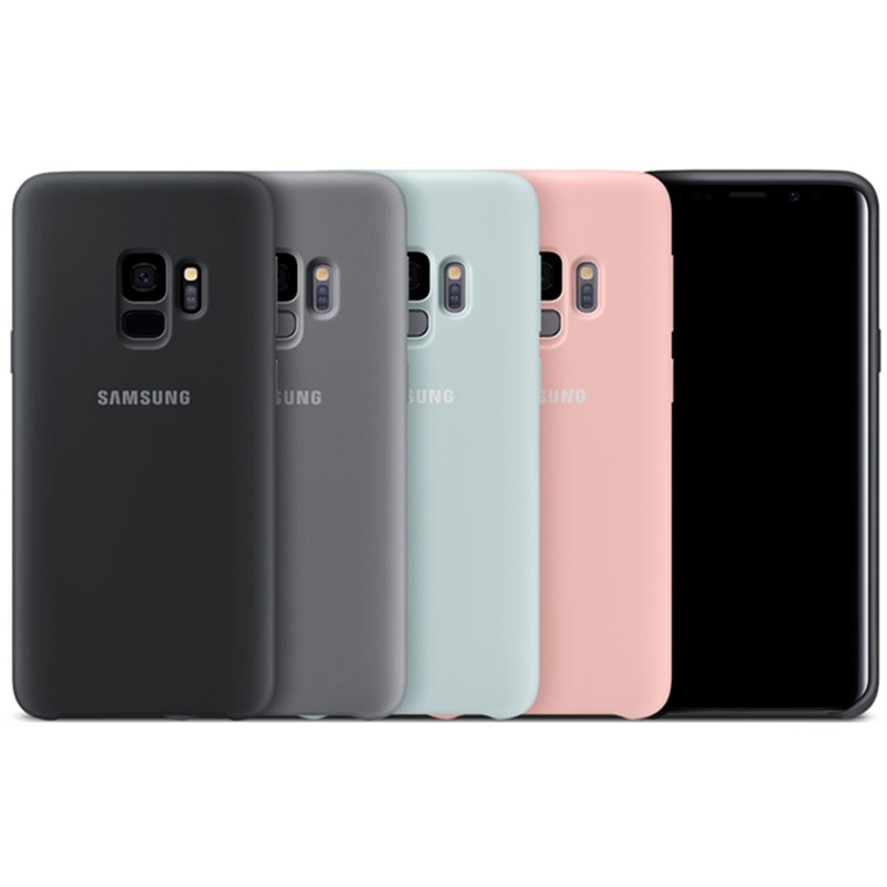 Samsung S9 più la Cassa Del Silicone Della Copertura Posteriore Originale di 100% g9650 9500 Del Silicone Protegge La Fotocamera Morbido Anti-usura di Usura di Protezione caso