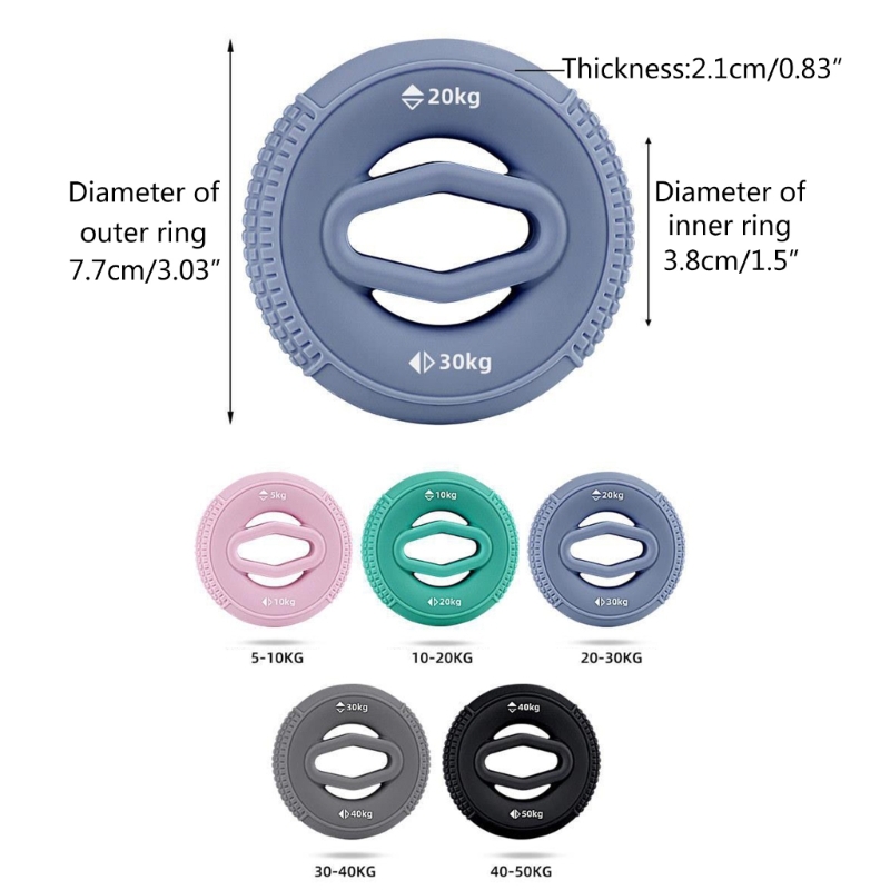 Hand Grip Strengthener Silicone Squeezer, Finger Exerciser, Antebraço Anéis, Pinças Físicas