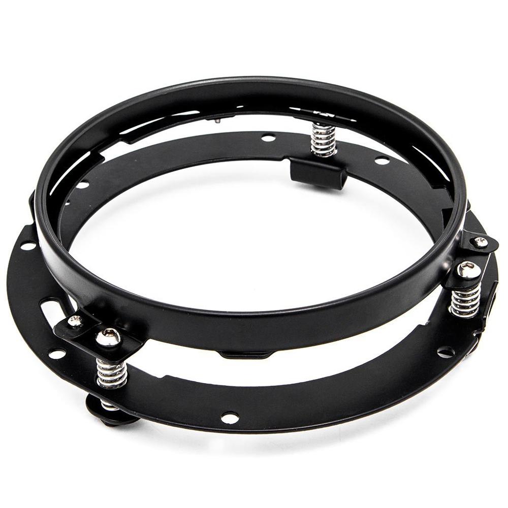 Support de montage de phare rond de 7 pouces, anneau de garniture de moto pour Glide Street Softail: Black
