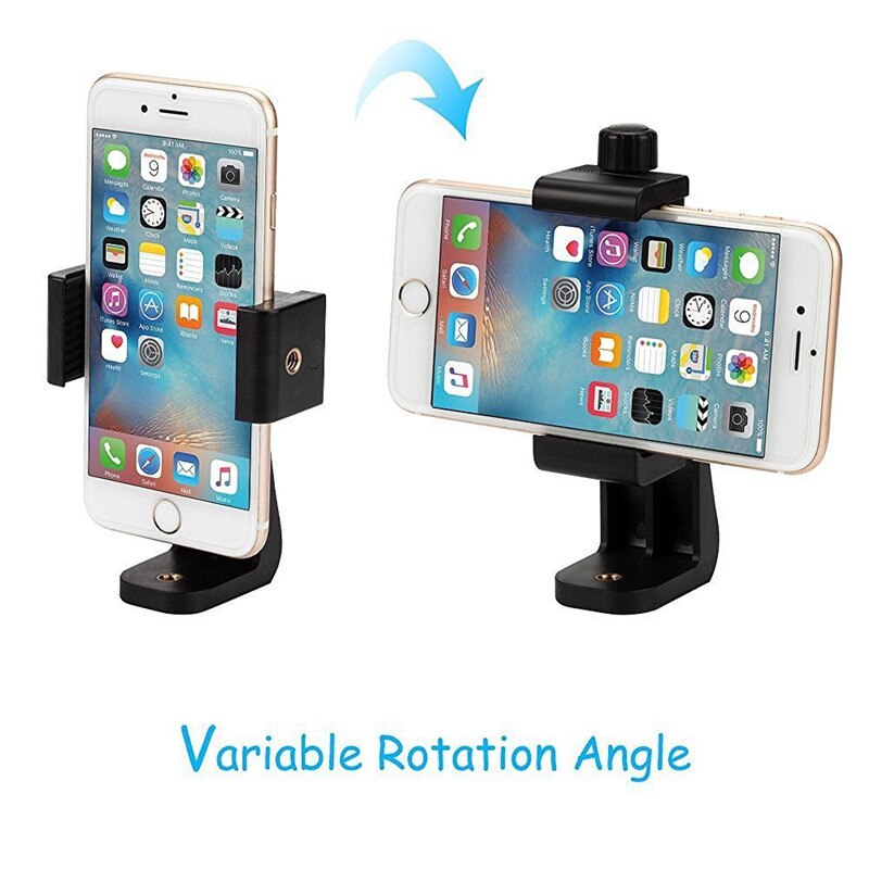 Rotazione a 360 gradi supporto da scrivania nero supporto per Clip per telefono cellulare supporto verticale 1/4 Clip di fissaggio a vite per IPhone 11 per Huawei