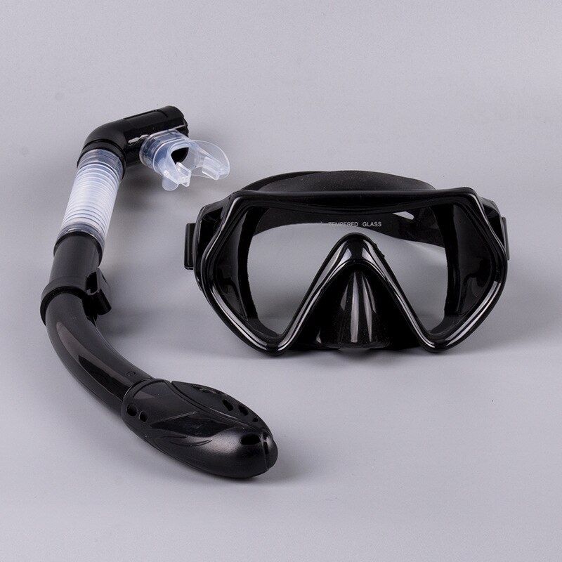 Snorkel Set Anti-Fog Snorkel Mask with Anti-Leak Fully Dry Snorkel Tube for Women Men Swimming and Scuba Diving