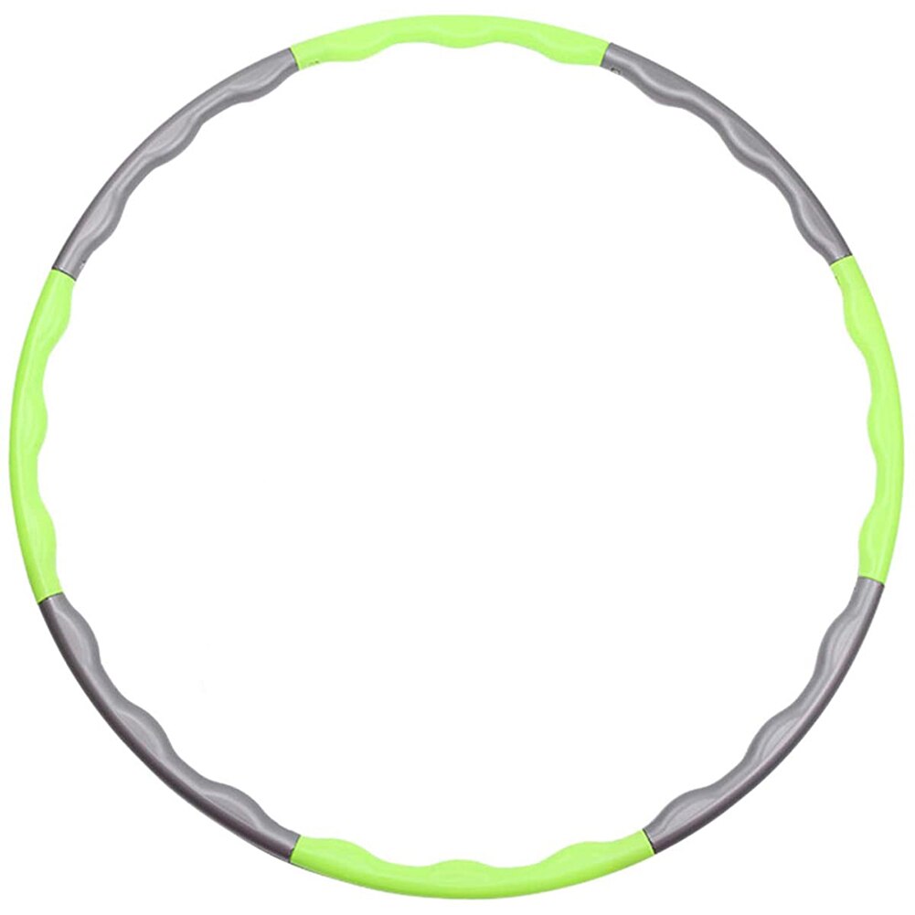 Weighted Exercise Hoop Portable Exercise Fitness Removable 8 Sections Splicing Hoop For Adults Kids Gym Equipment Waist Trainer: Gray