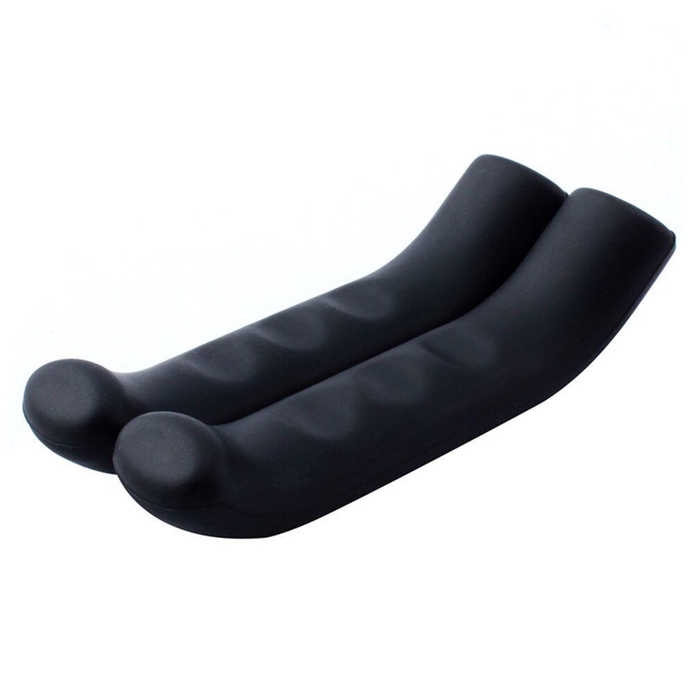 1 par de cubiertas de manillar de freno de bicicleta, funda de silicona para freno de tipo Universal, cubiertas de protección de palanca, accesorios de ciclismo: Black