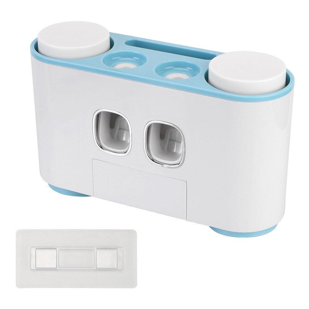 Toothbrush Holder Wall Mounted Automatic Toothpaste Dispenser Toothbrush Toothpaste Cup Storage Toothpaste Squeezers: Blauw