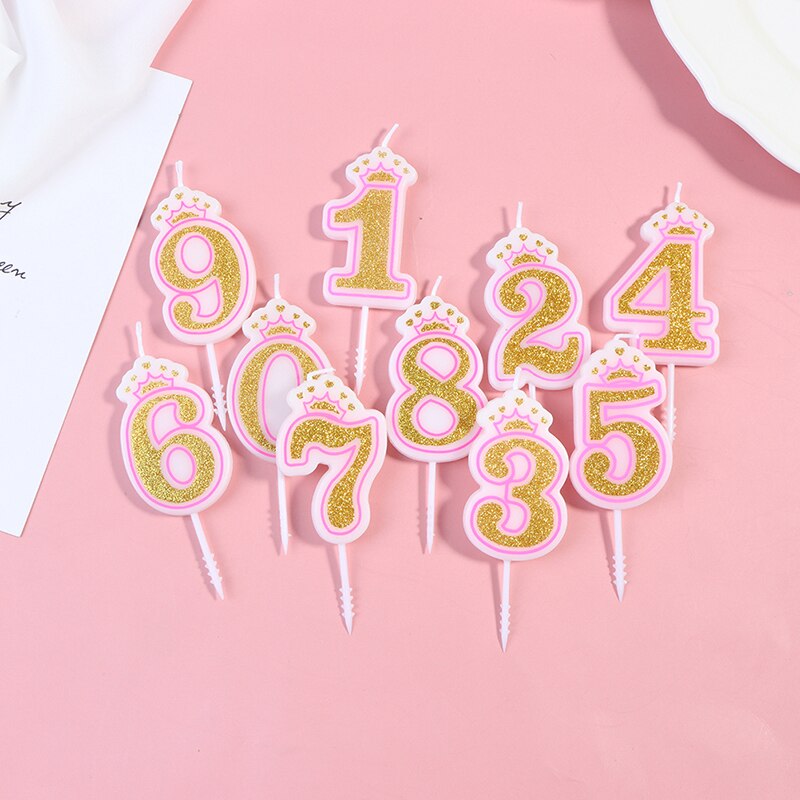 0-9 Nummer Verjaardag Kroon Kaarsen Leeftijd 0-9 Kind Verjaardag Feestartikelen Kaars Decoratie Cake Kaarsen