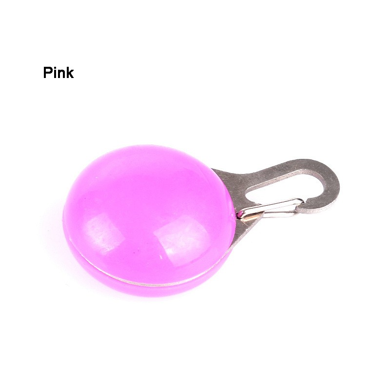 Led Pet Puppy Kraag 1Pcs Veiligheid Pet Licht Hanger Hond Gids Lichten Gloeiende Security Ketting Huisdier Lichtgevende Helder Huisdier levert: Pink