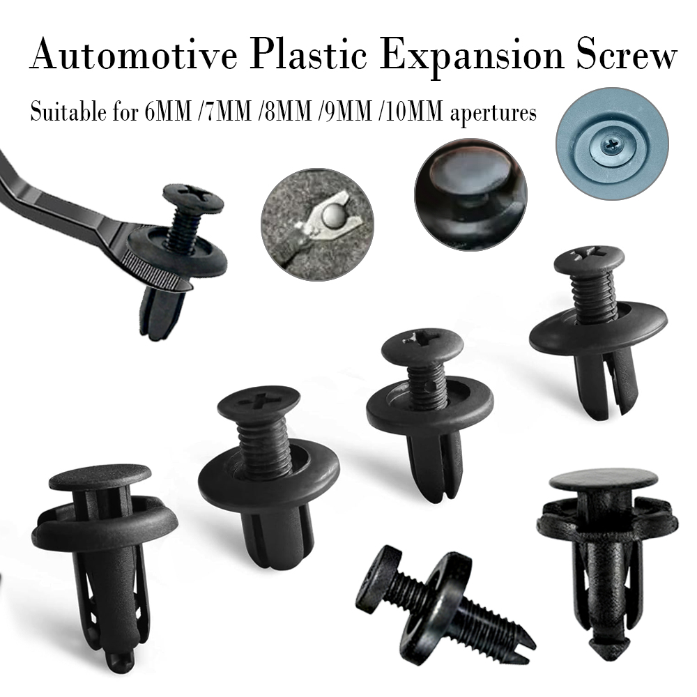 20/100 stuks 6-10mm- gats plastic klinknagels bevestigingsclip zwart auto deurpaneel bevestigingsclip autoaccessoire