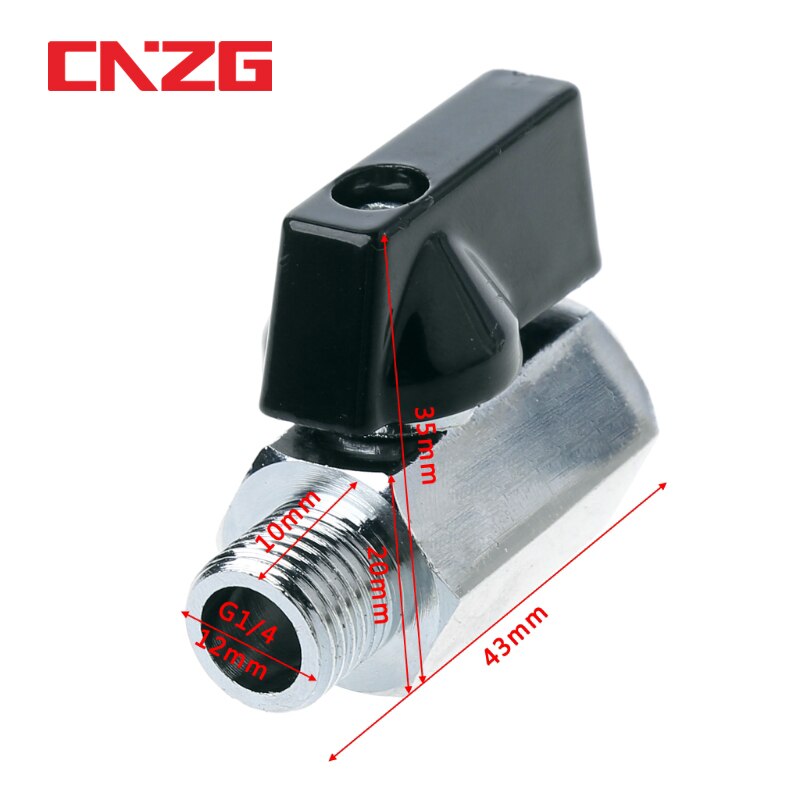 1/8" 1/4" 3/8" 1/2" Threaded Mini Brass Ball Valve BSP Male To Female Air Compressor Water Gas Oil Shut Off Valve