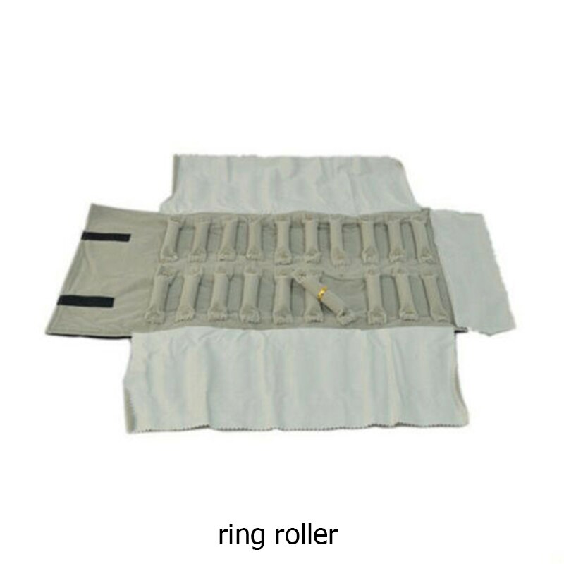 Schmuck Roll-Up Tasche Organizer Weiche Samt Reisetaschen Halskette Ohrringe Ring Armband Träger Lagerung Fall Armreif Uhr Halter: ring roller