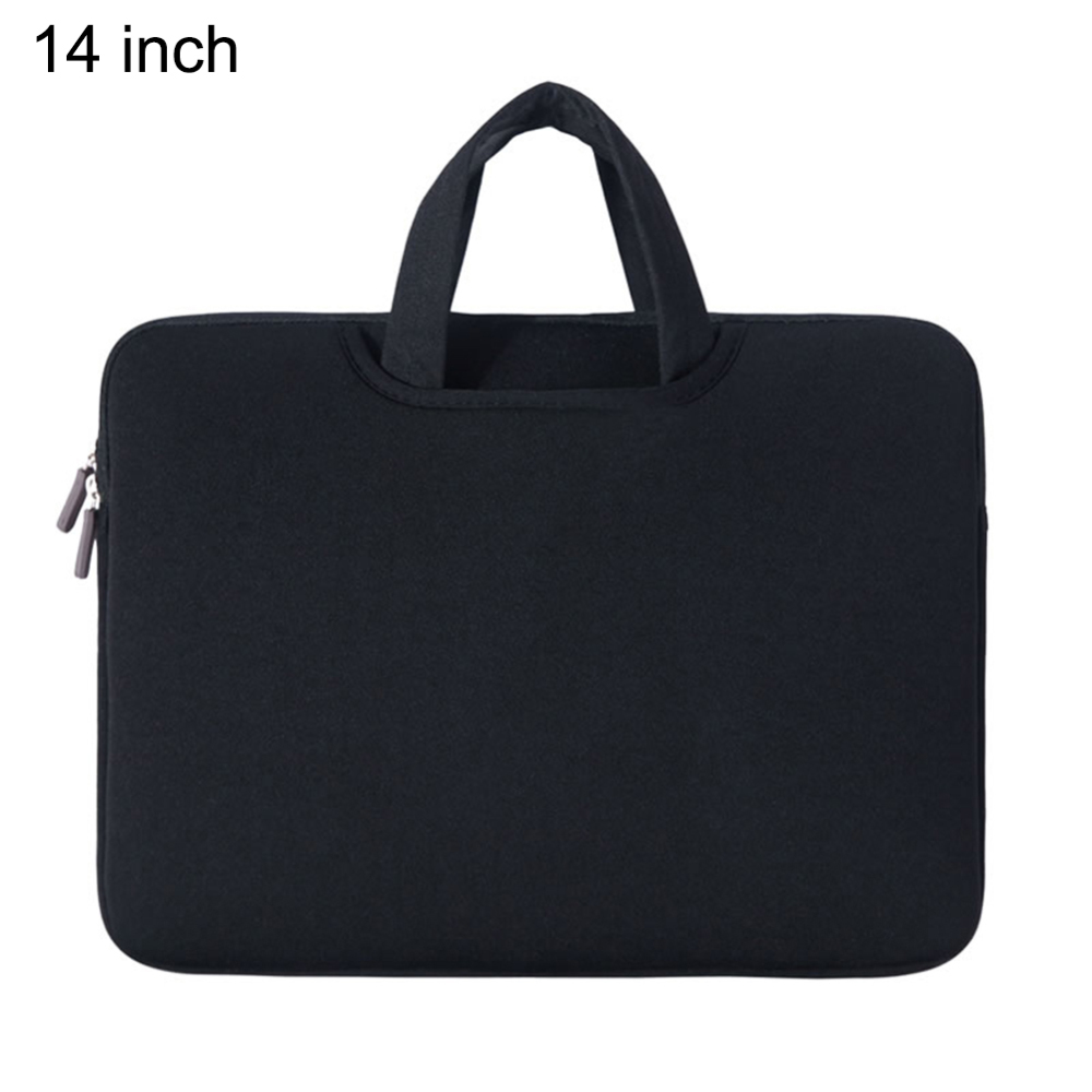 Outdoor Laptop Protective Sleeve Case For 14 Inches Notebook Shockproof And Wear-Resistant Nylon Zipper Computer Bags: Black