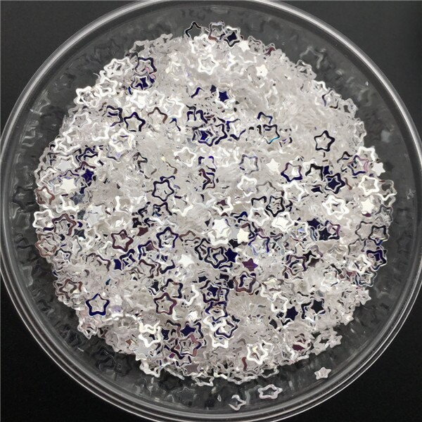 20G 3-5 Mm Crystal Transparante Pvc Losse Pailletten Glitter Pailetten Voor Nail Art Manicure/Naaien/ bruiloft Decoratie Confetti: Hollow Star P