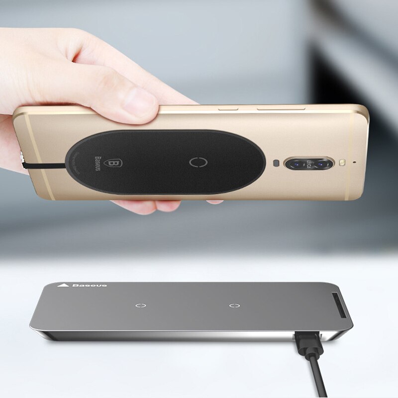 Baseus qi trådløs oplader modtager til iphone 7 6 5 samsung  a5 7 trådløs opladningsmodtager til xiaomi 5 6 redmi 4x oneplus lg