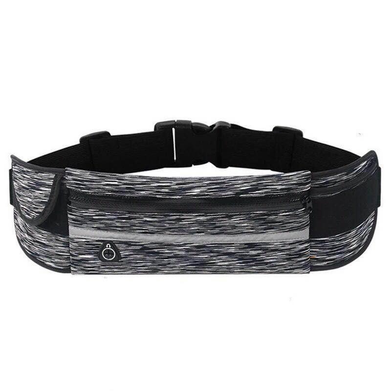 Draagbare heuptas voor buiten hardlopen, heuptassen, waterdichte heuptassen, heuptassen voor dames, heren, wandelen, fietsen en klimmen.: Zwart