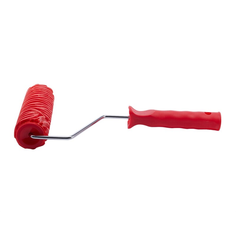 2Pcs 7 Inch Embossed Zebra Stripe Painting Roller with Handle for Wall Decoration - Wood Grain & Checkered