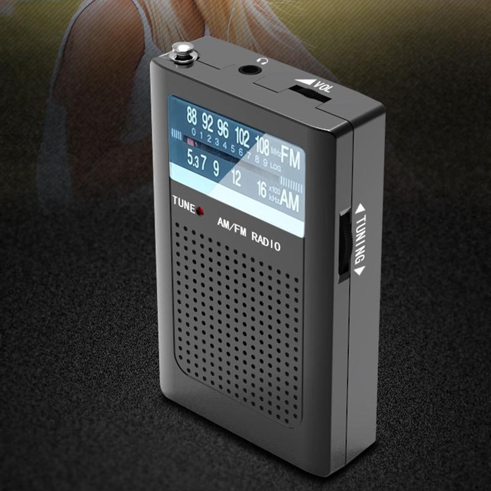 Pocket Radios Built-in Antenna Battery Operated AM FM Radio with Loud Speaker Dual-channel Stereo for Elderly