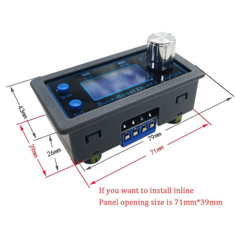 ZK-4KX DC DC Buck Boost Converter CC CV 0.5-30V 4A 5V 6V 12V 24V Power Module Adjustable Regulated laboratory power supply