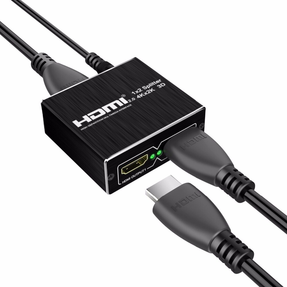 4K 60Hz HDMI Splitter 2.0 HDMI 2.0 Splitter 1x2 Splitter HDMI 2.0 4K ondersteuning HDCP 1.4 UHD Versterker Voor PS4 Projector