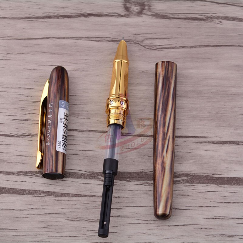 Metalen Vulpen Inkt Penpunt Kalligrafie Briefpapier Luxe Penna Stilografica Stylo Pluim Caneta Tinteiro 03821