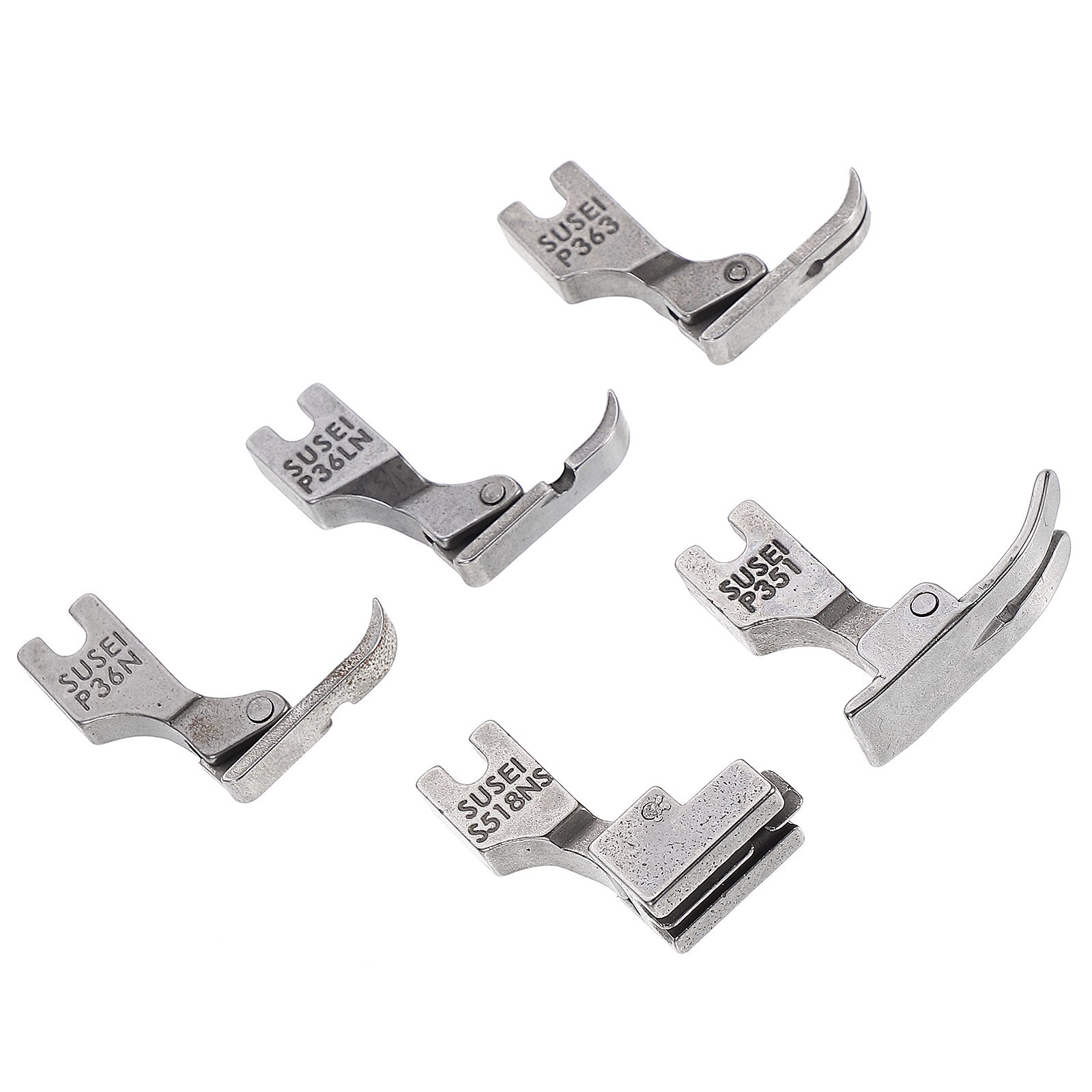 5Pcs Presser Feet for Juki Industrial Sewing Machine S518NS P36LN P36N P351 P363 (Silver)